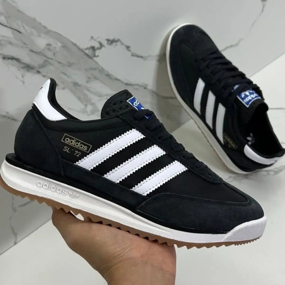 Adidas SL 72 Preto/Branco – Clássico, Elegante e Confortável