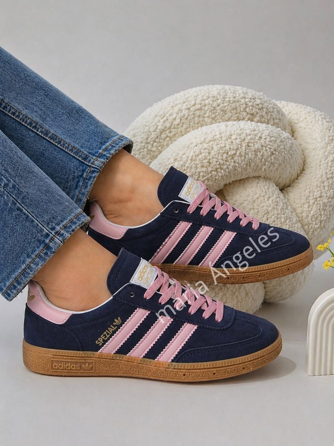 Adidas Handball Spezial Azul Marinho Rosa | Ténis Casuais
