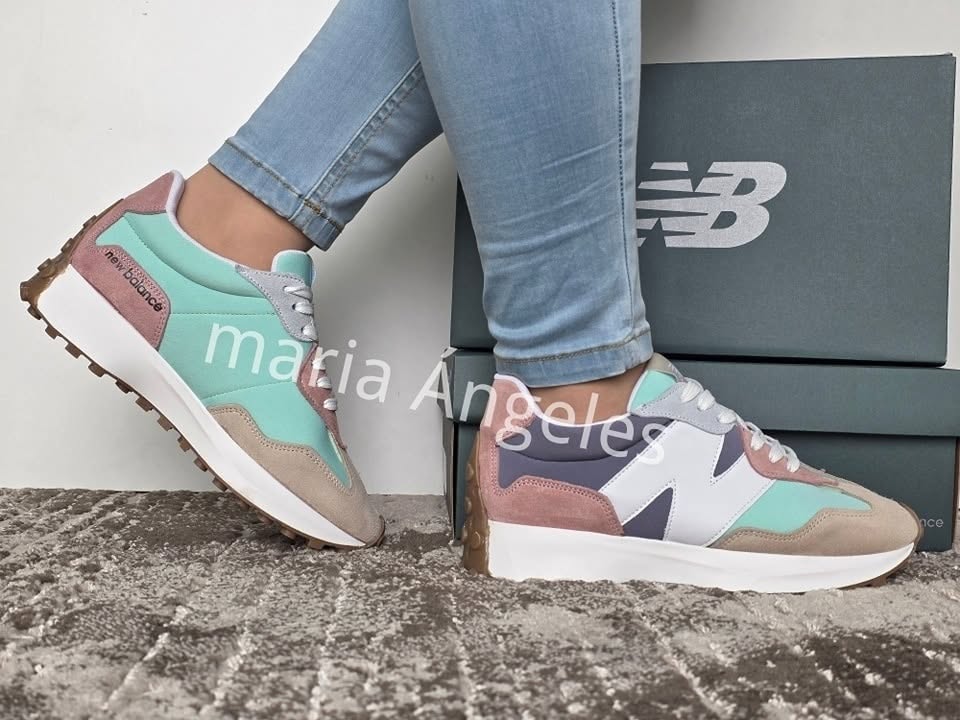 New Balance – Verde Água, Rosa & Bege