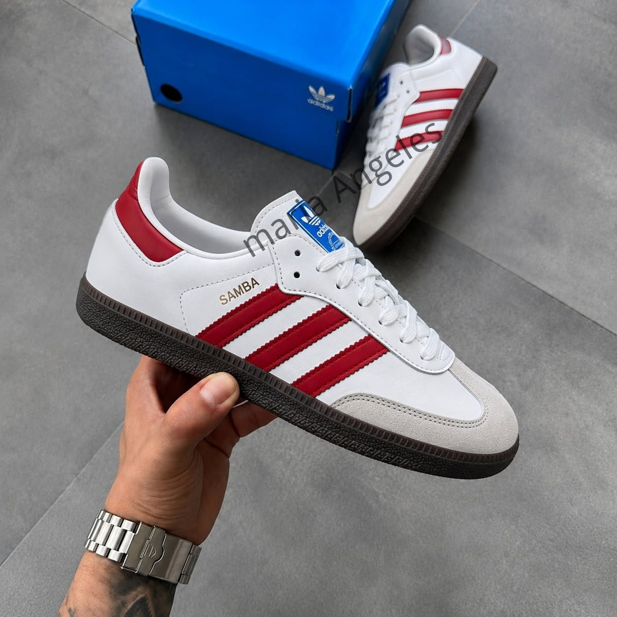 Adidas Samba Branco/Vermelho – Clássico, Elegante e Cheio de Personalidade