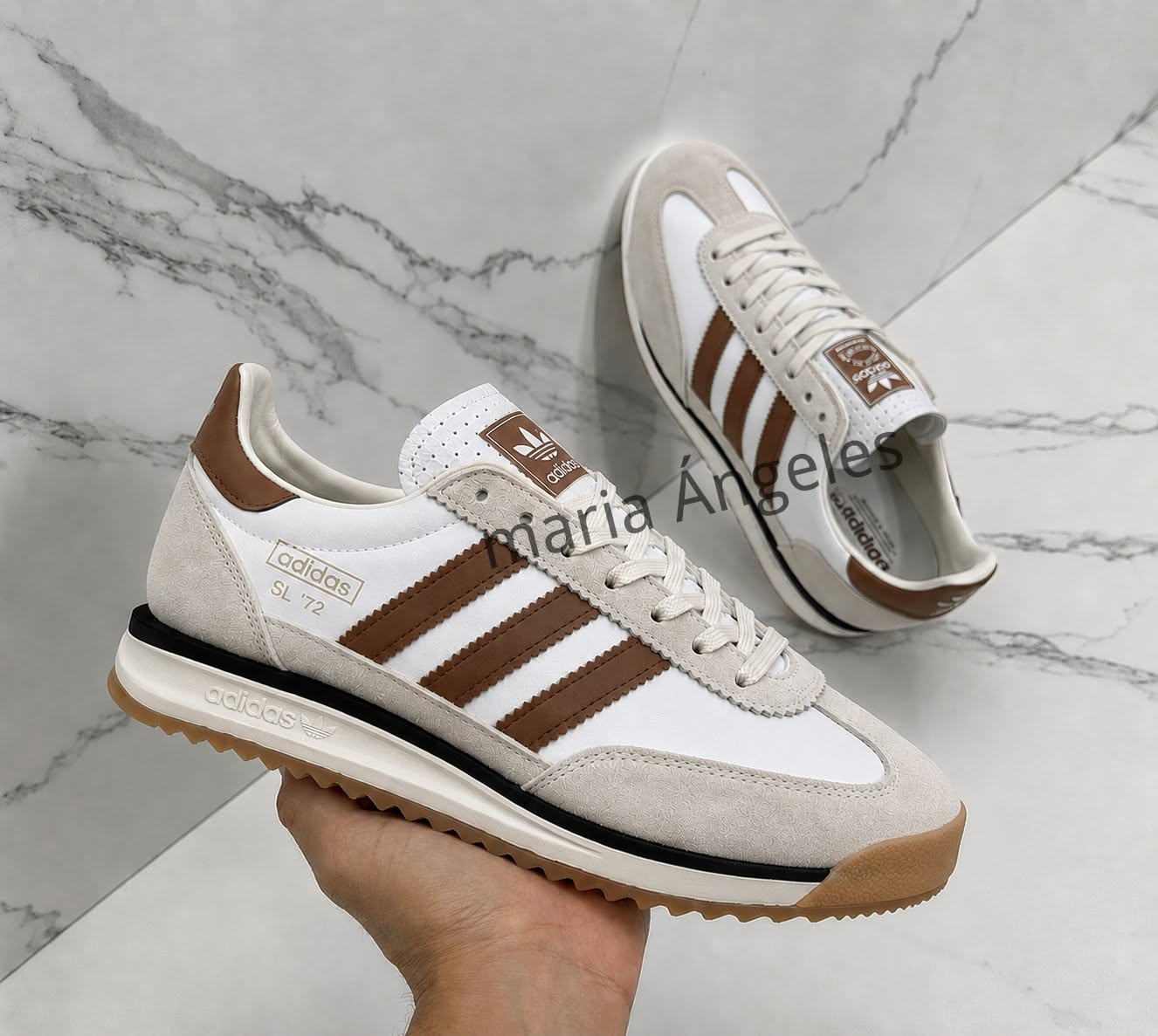 Adidas SL 72 Creme/Branco/Castanho – Elegância Clássica e Conforto Diário